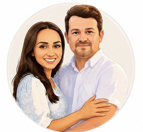 Paul Nate and his wife, founders of GodsKids.ai